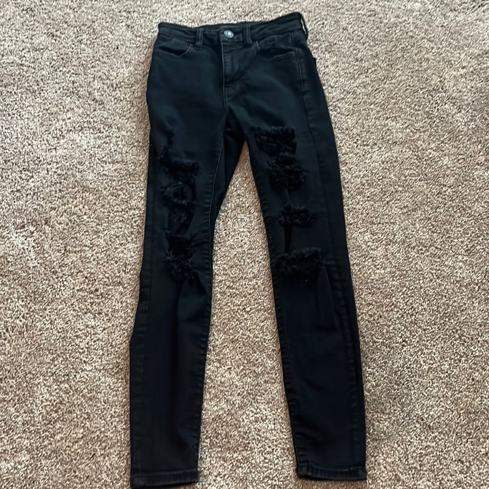 USED American Eagle jeans, size 00 short next level stretch